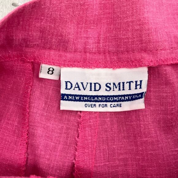 Vintage David Smith Pink Super High Rise Preppy Basic Bright Casual 8" Shorts 8 - Picture 7 of 11